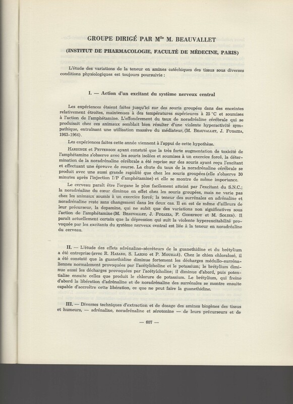 Rapport CNRS 1964-1965 Rapport CNRS 1964-1965