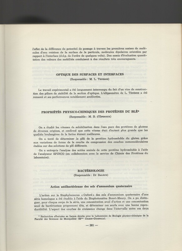 Rapport CNRS 1964-1965 Rapport CNRS 1964-1965