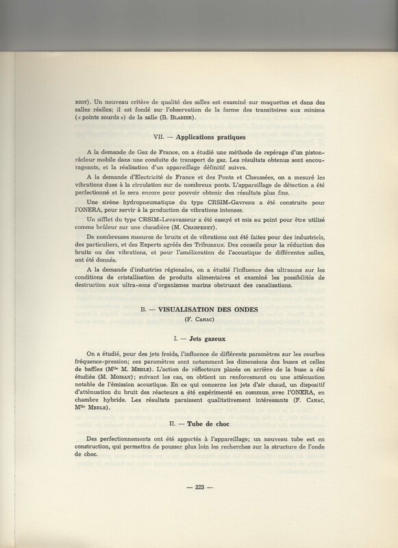 Rapport CNRS 1961-1962
