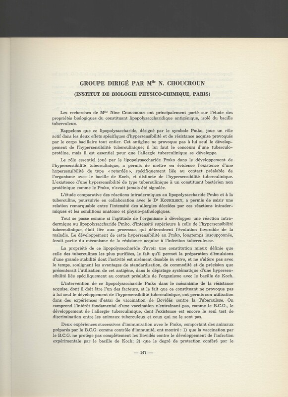 Rapport CNRS 1961-1962