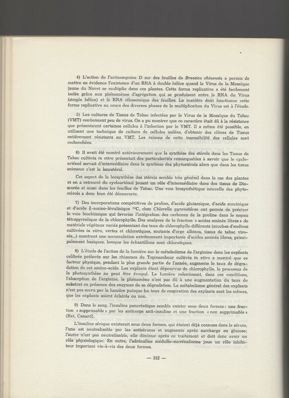 Rapport CNRS 1964-1965 Rapport CNRS 1964-1965