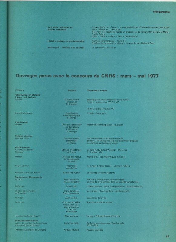 Le courrier du CNRS 25 Le courrier du CNRS 25