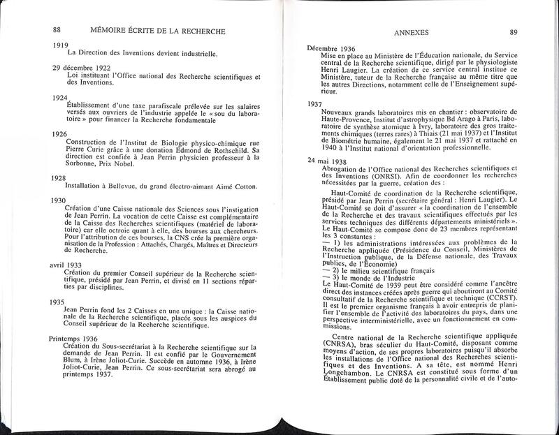 Cahiers pour l'histoire de la recherche 1 Cahiers pour l'histoire de la recherche 1