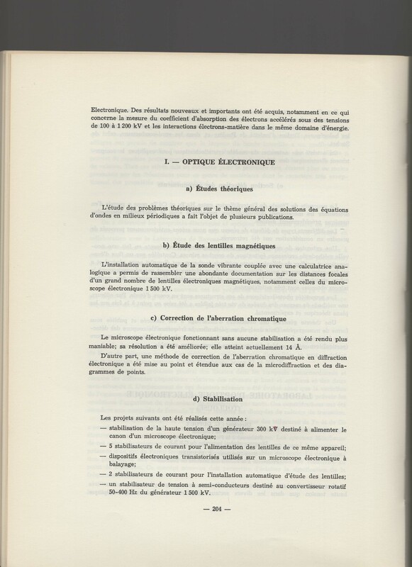 Rapport CNRS 1964-1965 Rapport CNRS 1964-1965