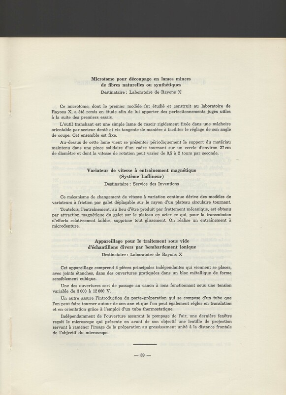 Rapport CNRS 1964-1965 Rapport CNRS 1964-1965