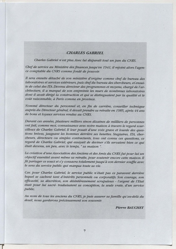 Bulletin de l'Association des anciens et des amis du CNRS n°20 Bulletin de l'Association des anciens et des amis du CNRS n°20