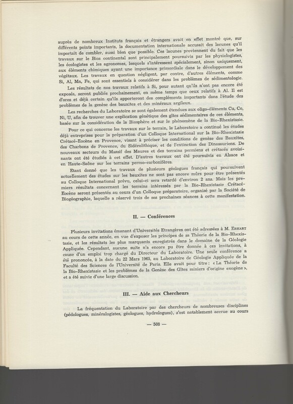 Rapport CNRS 1964-1965 Rapport CNRS 1964-1965