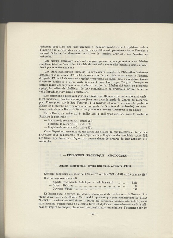 Rapport CNRS 1964-1965 Rapport CNRS 1964-1965