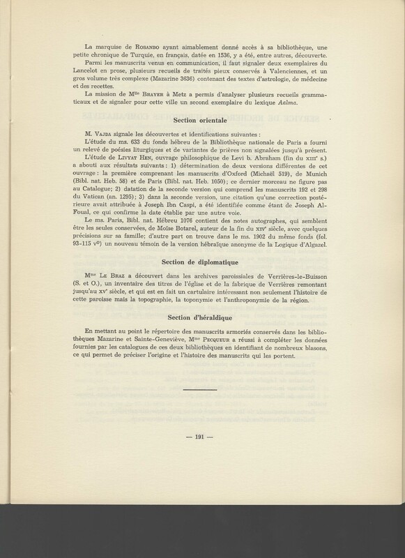 Rapport CNRS 1959-1960 Rapport CNRS 1959-1960