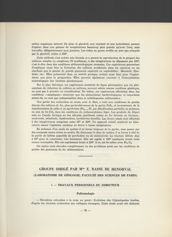 Rapport CNRS 1961-1962