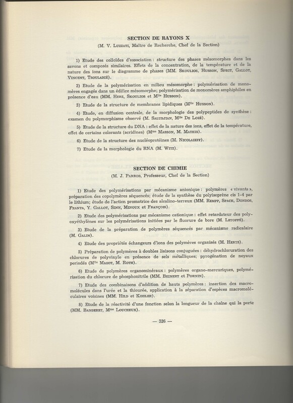 Rapport CNRS 1961-1962