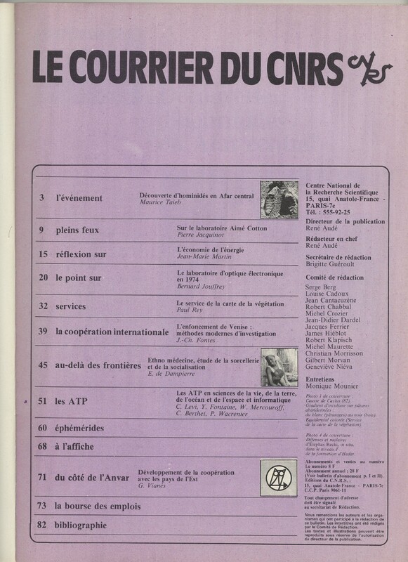 Le courrier du CNRS 11 Le courrier du CNRS 11