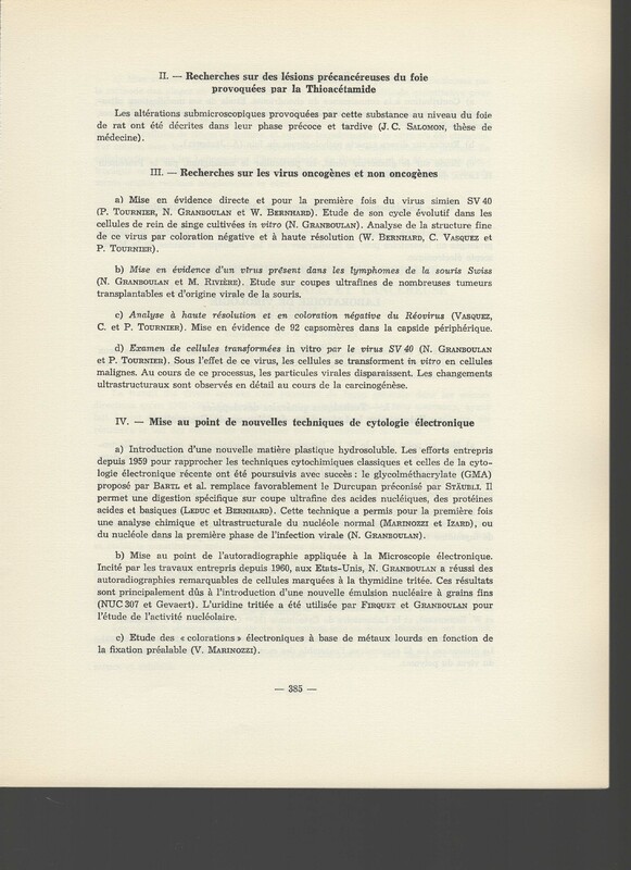Rapport CNRS 1961-1962