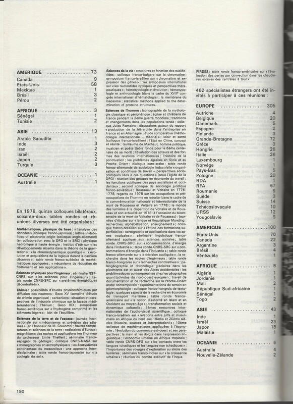 Rapport CNRS 1977-1978