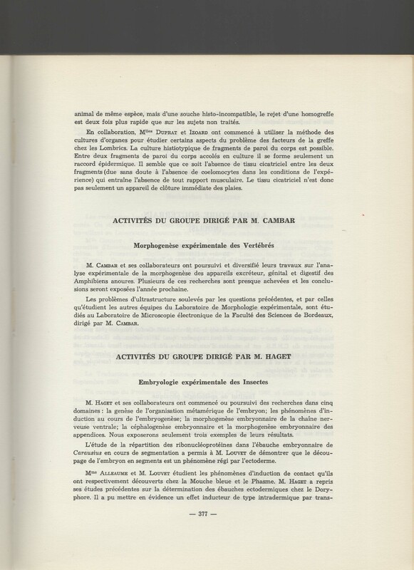 Rapport CNRS 1964-1965 Rapport CNRS 1964-1965