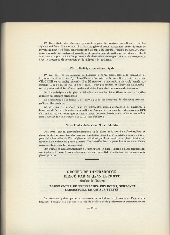 Rapport CNRS 1961-1962