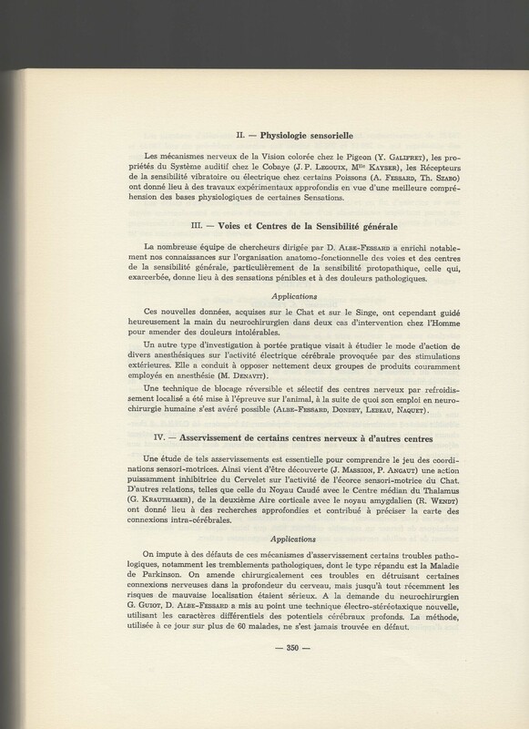 Rapport CNRS 1961-1962