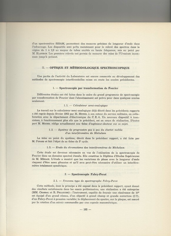 Rapport CNRS 1961-1962
