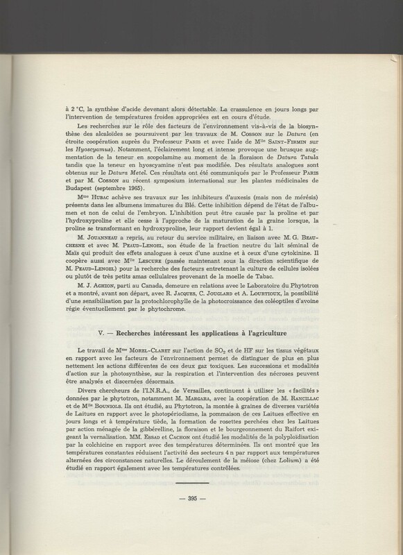Rapport CNRS 1964-1965 Rapport CNRS 1964-1965
