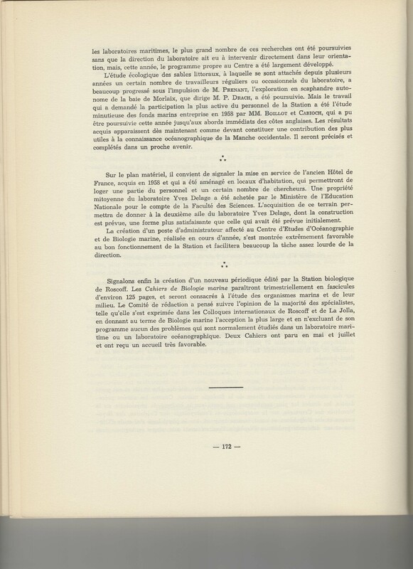 Rapport CNRS 1959-1960 Rapport CNRS 1959-1960