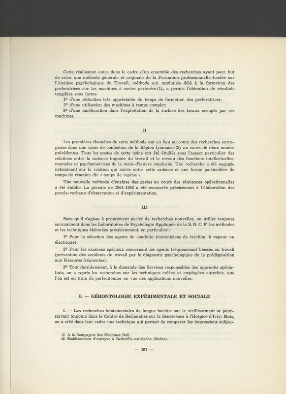 Rapport CNRS 1961-1962