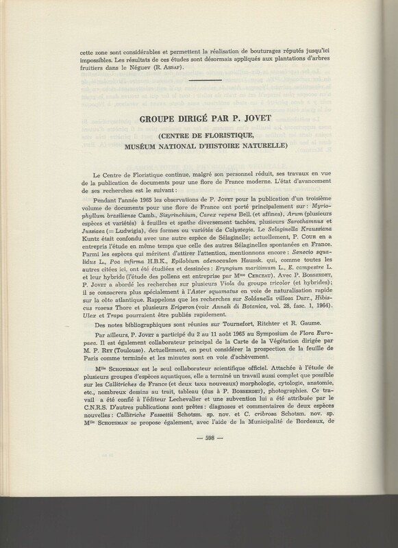 Rapport CNRS 1964-1965 Rapport CNRS 1964-1965