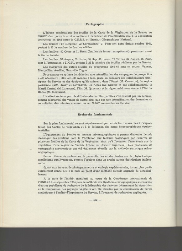 Rapport CNRS 1964-1965 Rapport CNRS 1964-1965