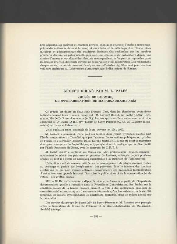 Rapport CNRS 1961-1962