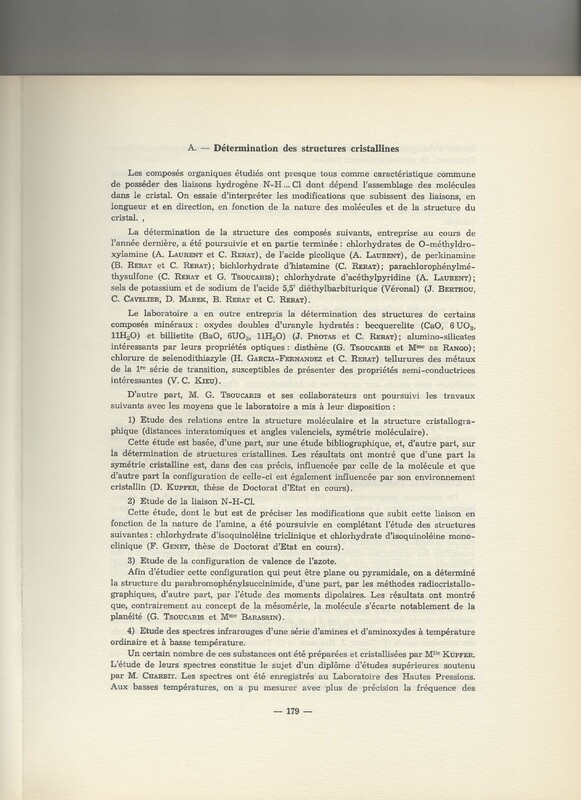 Rapport CNRS 1961-1962