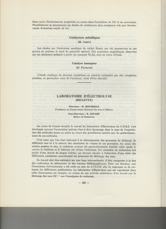 Rapport CNRS 1964-1965 Rapport CNRS 1964-1965