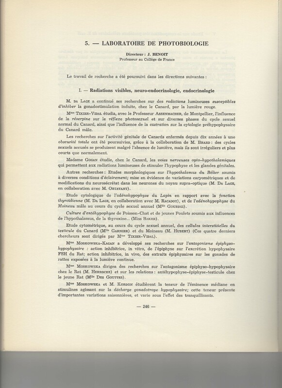 Rapport CNRS 1961-1962