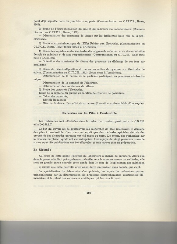 Rapport CNRS 1961-1962