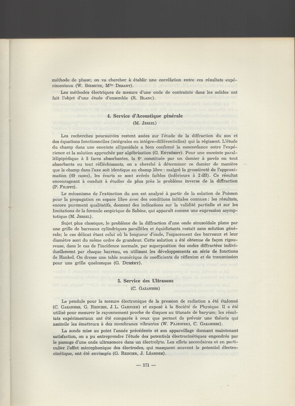 Rapport CNRS 1964-1965 Rapport CNRS 1964-1965