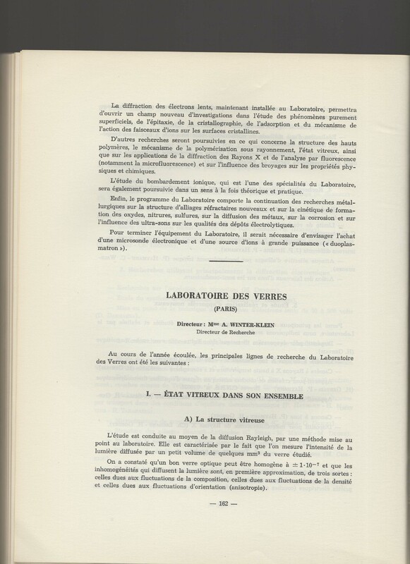 Rapport CNRS 1964-1965 Rapport CNRS 1964-1965