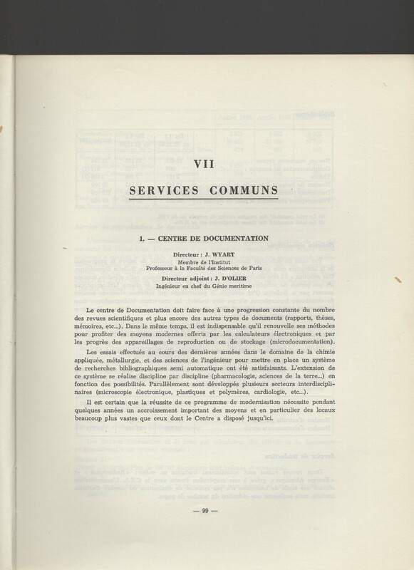 Rapport CNRS 1967 Rapport CNRS 1967