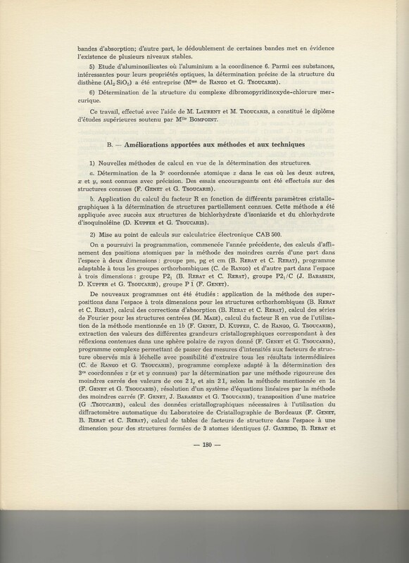 Rapport CNRS 1961-1962