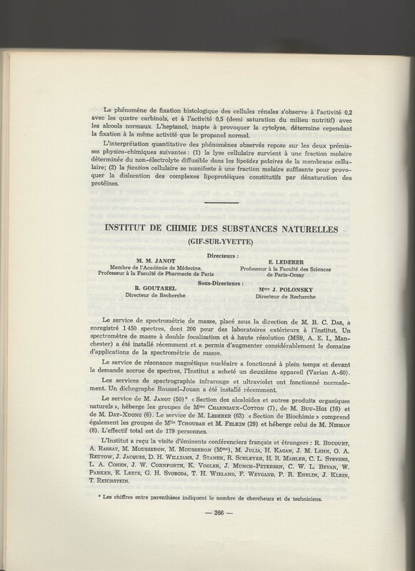 Rapport CNRS 1964-1965 Rapport CNRS 1964-1965