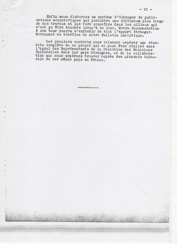 Rapport CNRS 1952-1953 Rapport CNRS 1952-1953