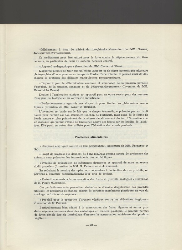Rapport CNRS 1964-1965 Rapport CNRS 1964-1965