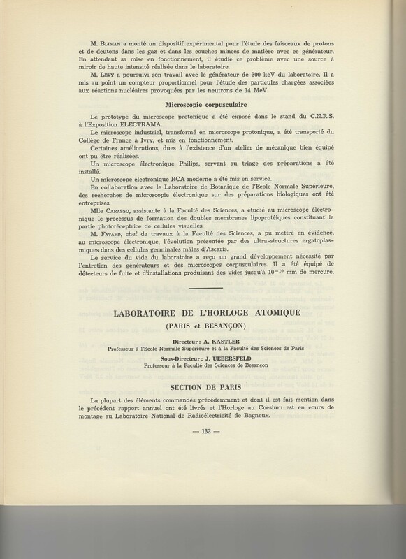 Rapport CNRS 1958-1959 Rapport CNRS 1958-1959