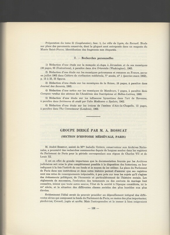 Rapport CNRS 1961-1962
