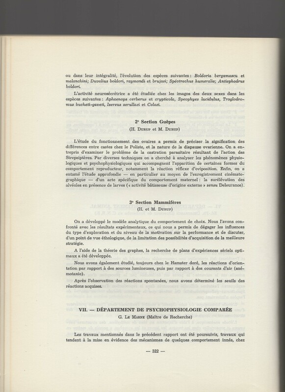 Rapport CNRS 1964-1965 Rapport CNRS 1964-1965