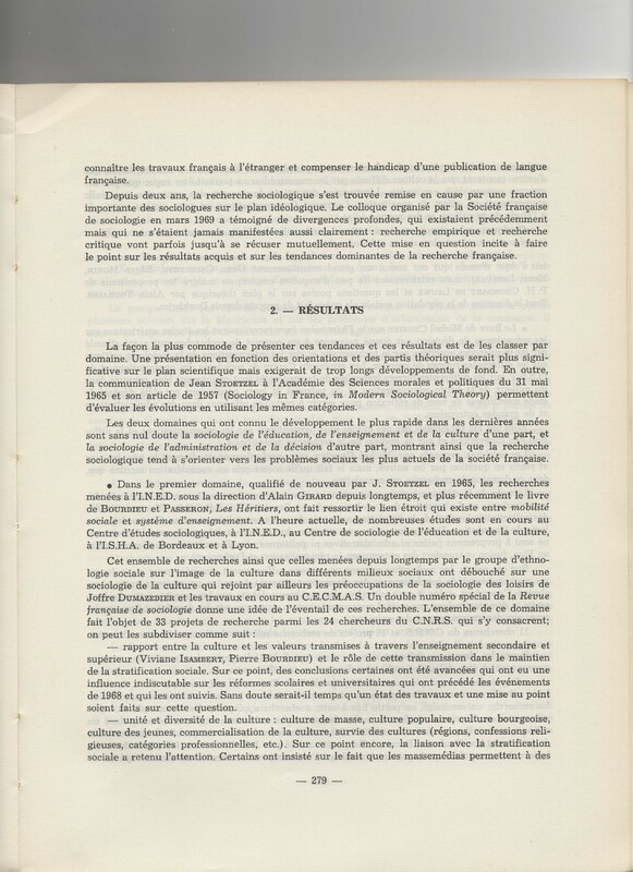 Rapport CNRS 1969 Rapport CNRS 1969