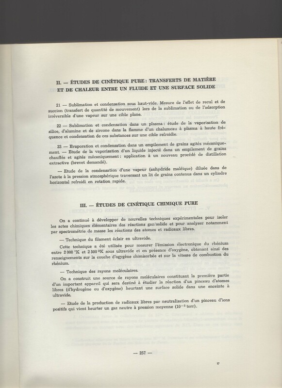 Rapport CNRS 1964-1965 Rapport CNRS 1964-1965