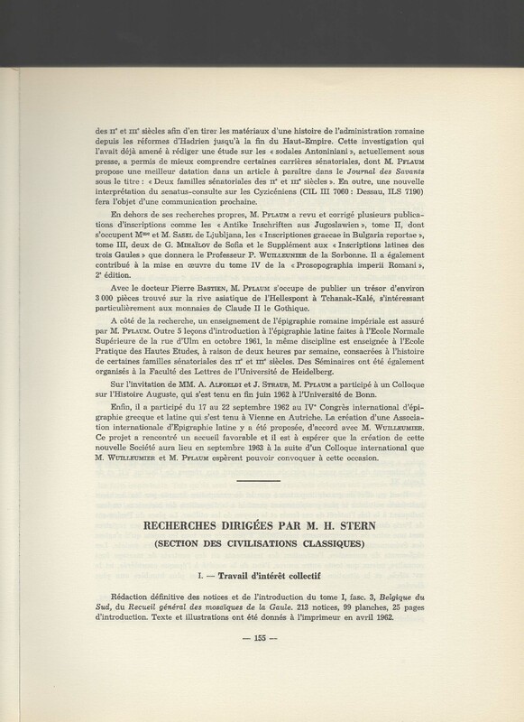 Rapport CNRS 1961-1962