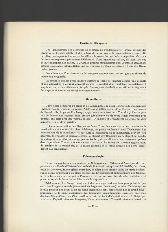 Rapport CNRS 1961-1962