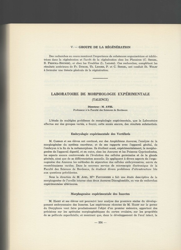Rapport CNRS 1961-1962