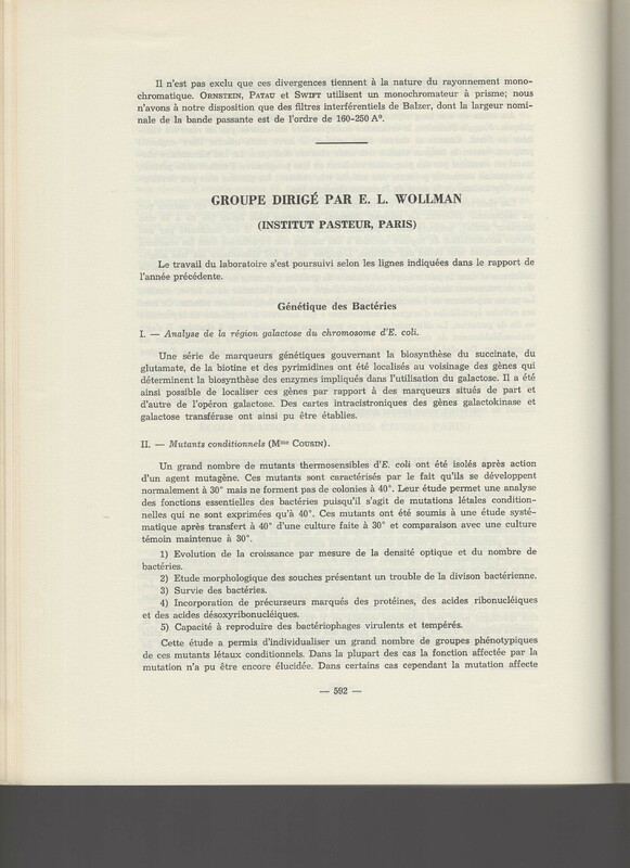 Rapport CNRS 1964-1965 Rapport CNRS 1964-1965