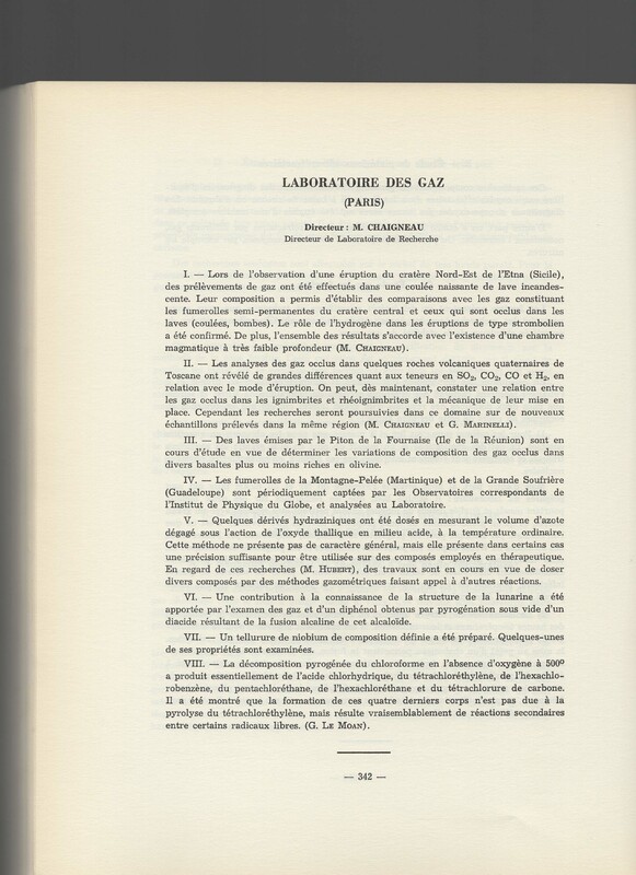 Rapport CNRS 1961-1962