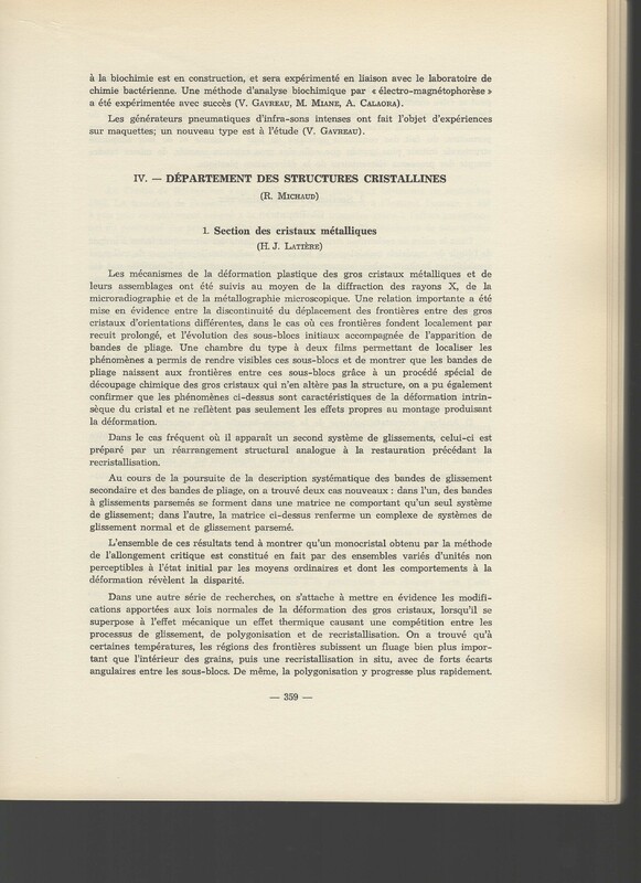 Rapport CNRS 1962-1963 Rapport CNRS 1962-1963